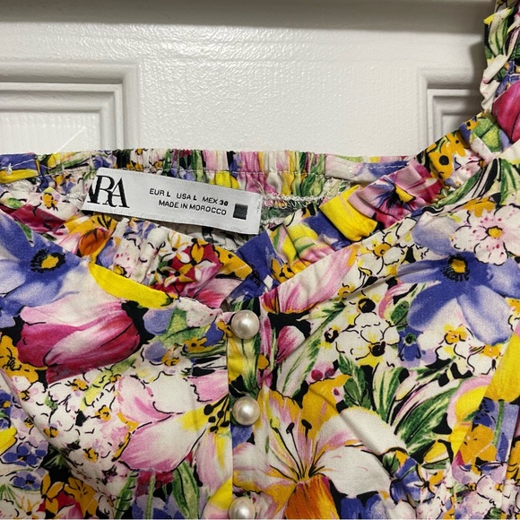 ZARA Floral Print Crop Top - Picture 5 of 5